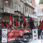 Manifestaçom anarquista do 1º de maio em Ponte Vedra no 2008.